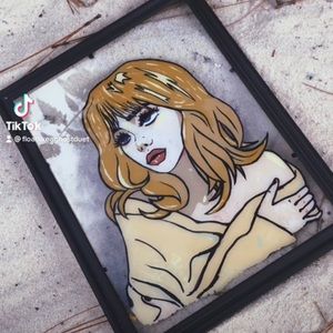 Handmade painting in glass